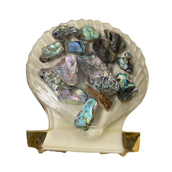 VTG RESIN ABALONE SEA SHELL NAPKIN HOLDER OR LETTER HOLDER WONDERMOLD IND., INC - Picture 5 of 12